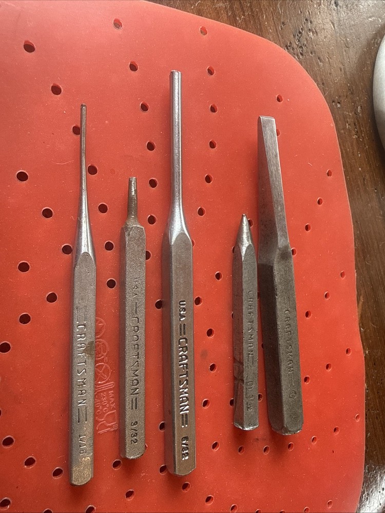 Vintage Craftsman Chisel & Punch Set, Circle G