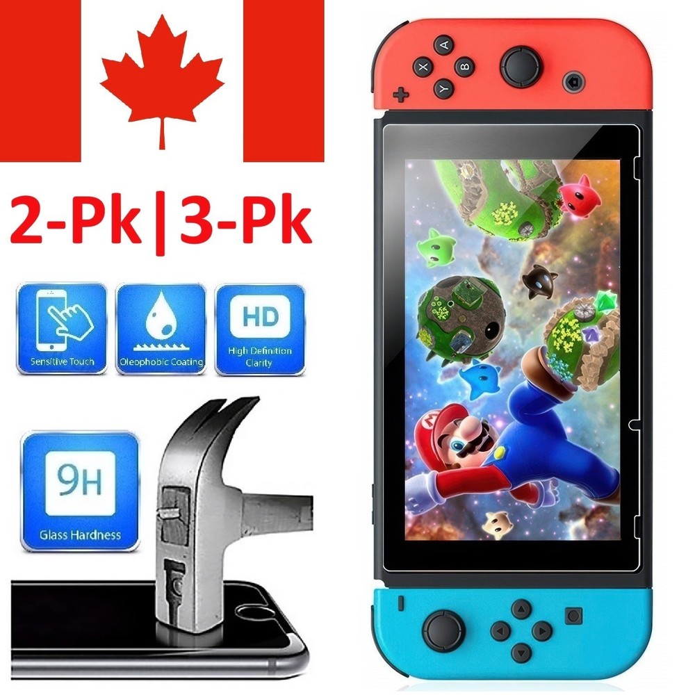 Tempered Glass Screen Protector Cover for Nintendo Switch - OLED - Lite