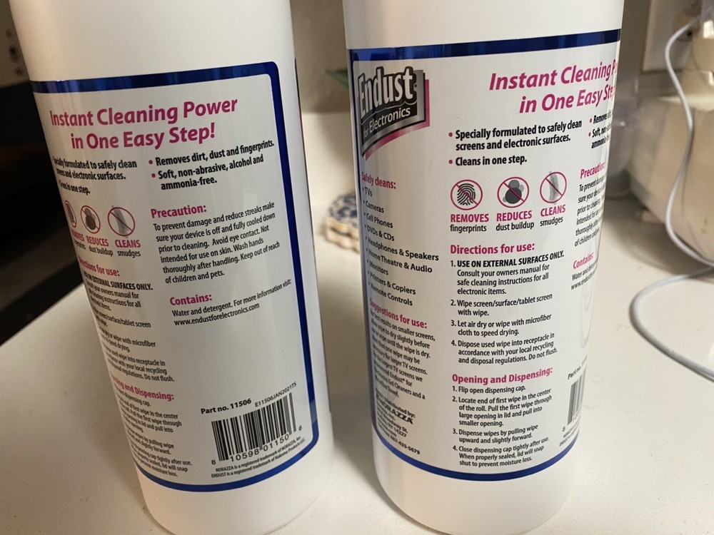 Endust For Electronics; Cleaning Wipes for Screens & Electronics Surfaces 2 pks