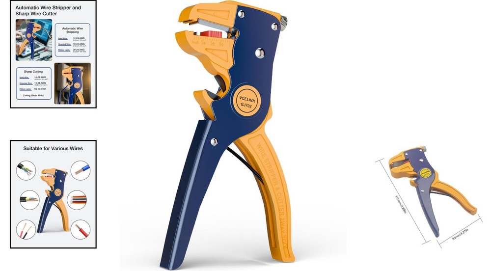 Automatic Adjustable Wire Stripper Tool for Clean Stripping – Compact & Durable