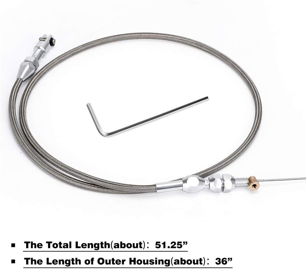 High-Quality LS Throttle Cable Kit - 36" Adjustable for Chevy Performance Gears