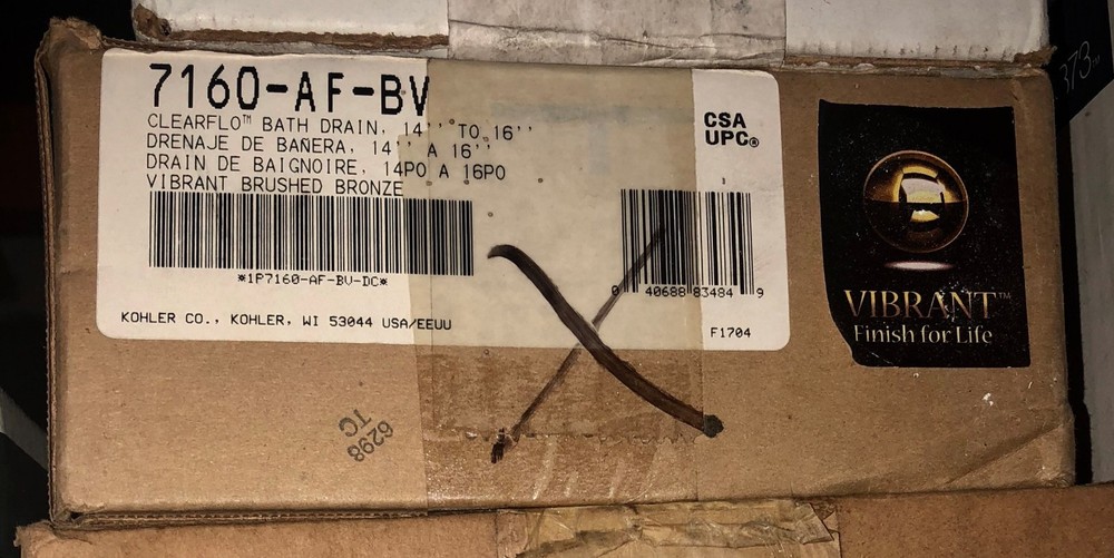 K-7160-AF-BV Clearflo 1-1/2" adjustable pop-up drain