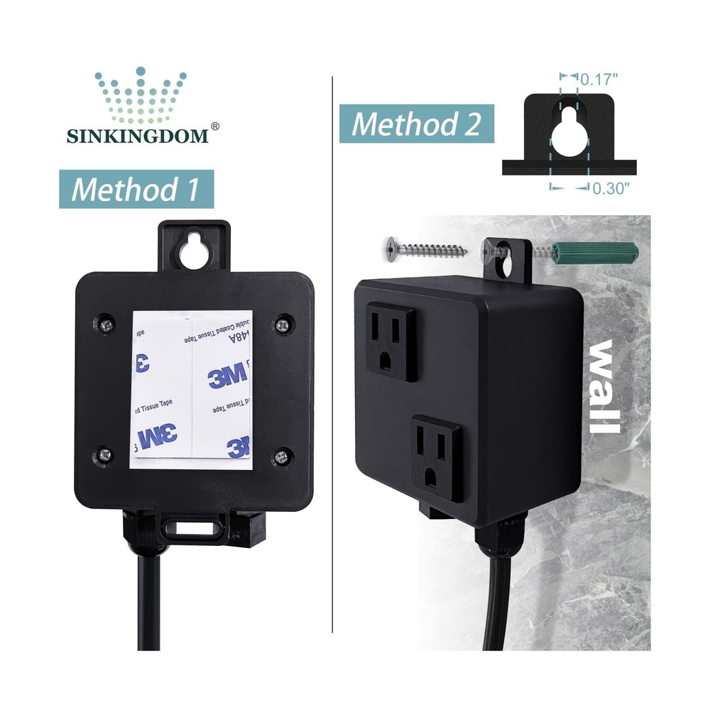SINKINGDOM Garbage Disposal Air Switch Kit Sink Top with Long Button,Matte Bl...