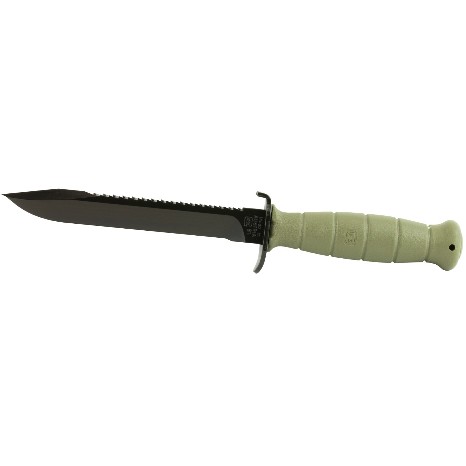 GLOCK GREEN KF039181 Field Knife w/Sheath 6.5" w/Saw SAME DAY FAST FREE SHIPPING