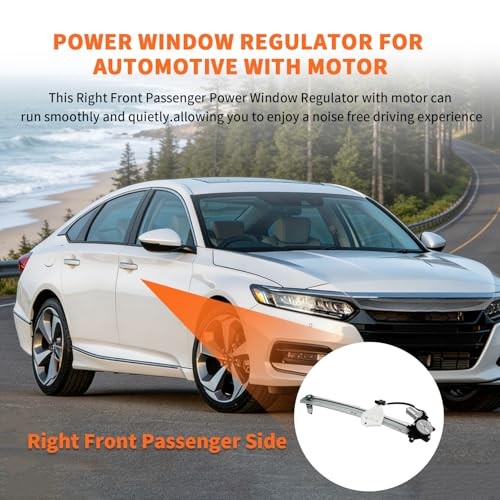 Power Window Regulator W/Motor Front Right Passenger Side Compatible with