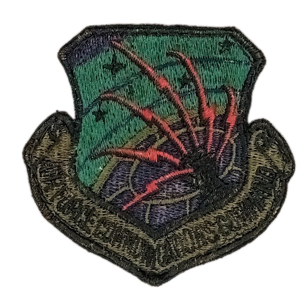 US Air Force Communications Command Shoulder Patch Subdued Sew On USAF