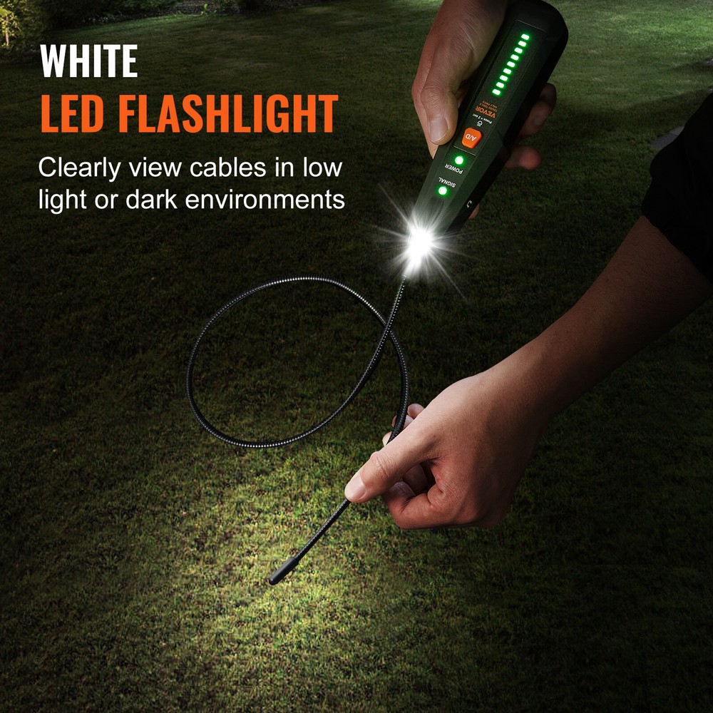 VEVOR Underground Cable Locator 6.5 FT Max. Detection Depth Wire Break Detector