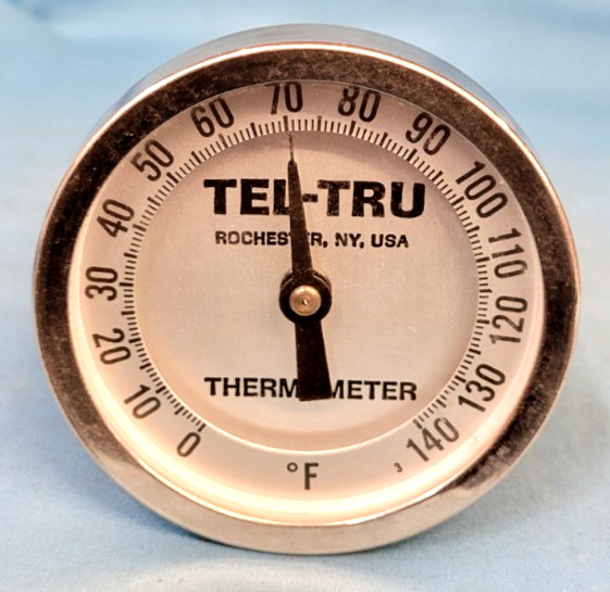 TEL-TRU THERMOMETER 2-3/4" DIAL FACE  RANGE: 0 - 140° F
