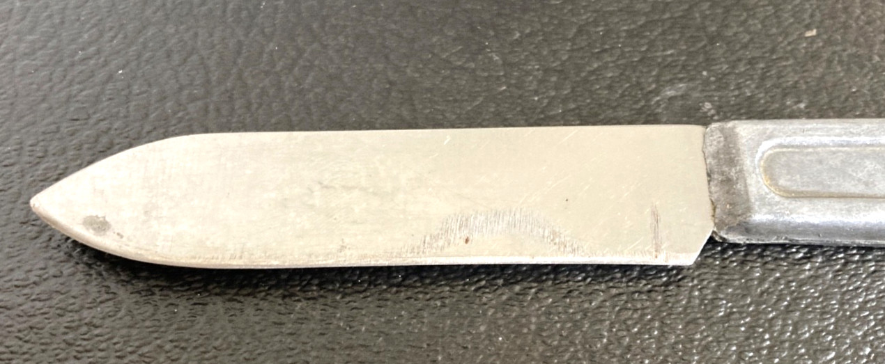 NICE Vintage 1953 USMC Military Mess Kit Knife Cast Aluminum Handle Ontario Mfg.