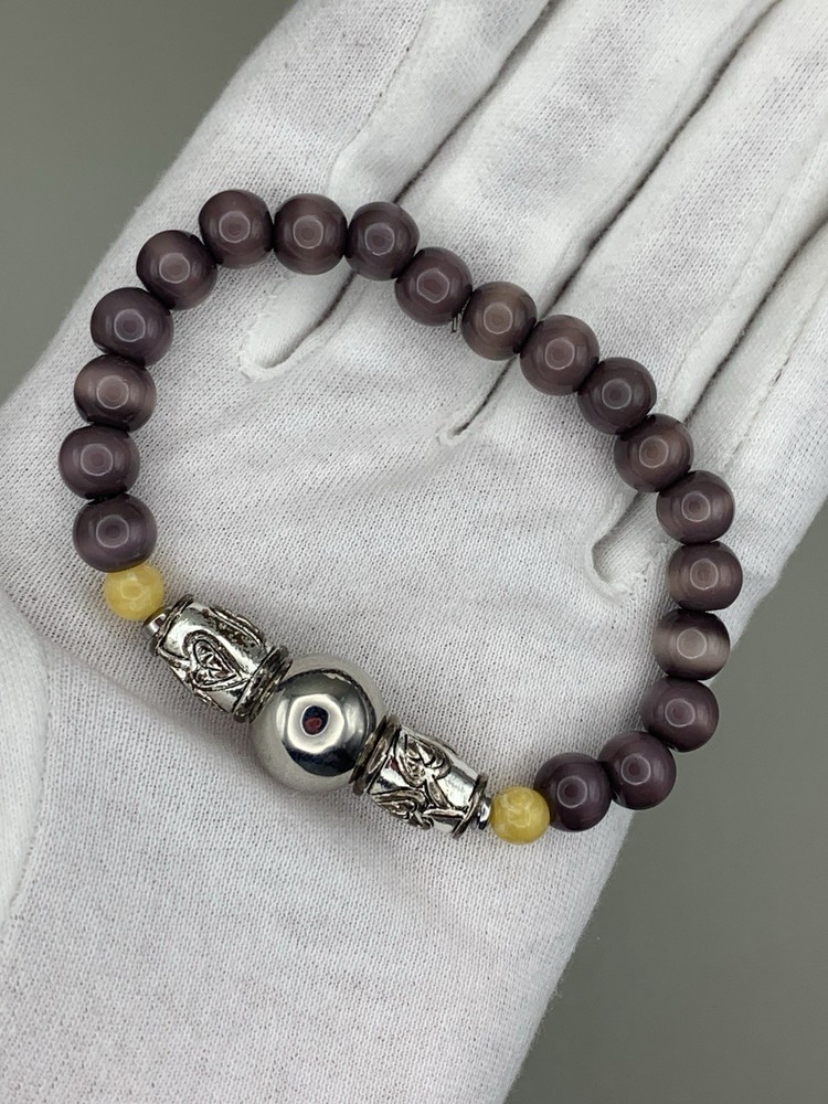 Handmade Stretch Beaded Bracelets - 2 Bracelets Size 7 In