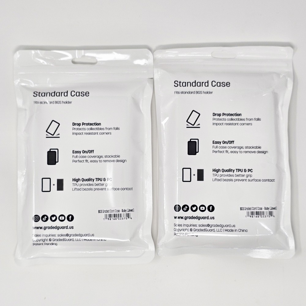 (2) Ruby GradedGuard BGS Graded Card Jewel Case Guard Protector Stackable