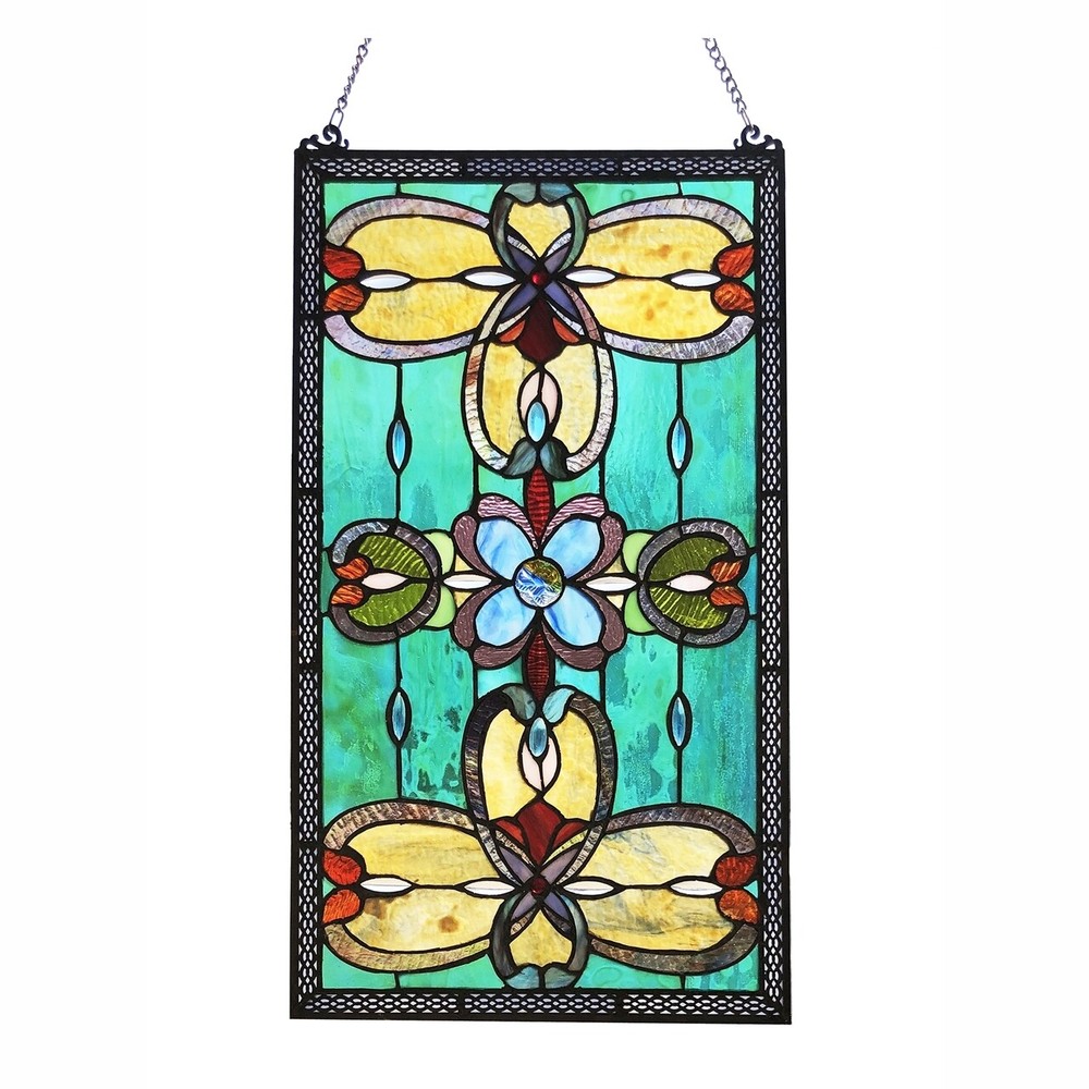 26" Stained Glass Window Hanging Panel Suncatcher