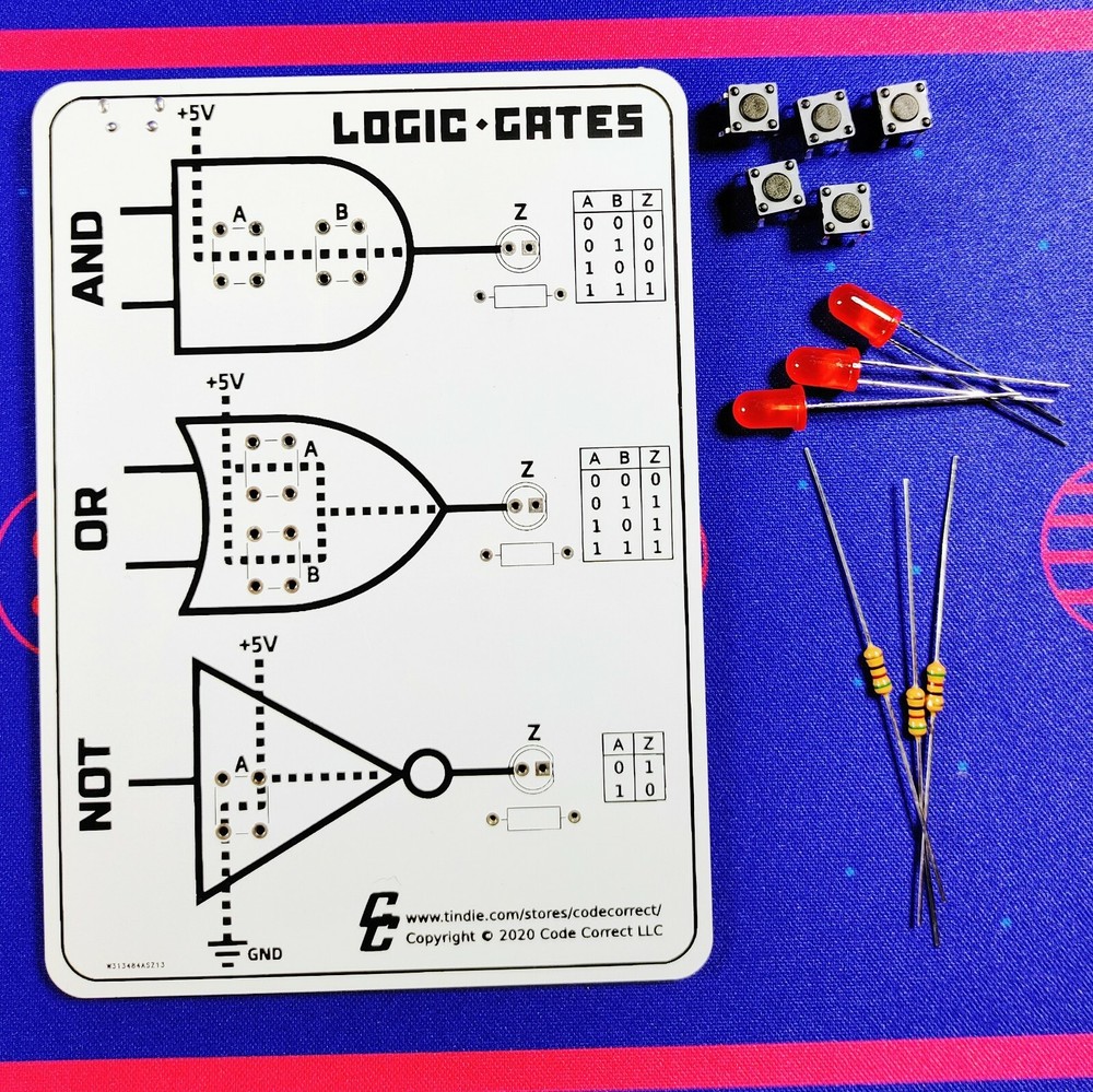 Logic Gates Learning Kit #1 - Switches (Assembly Required)