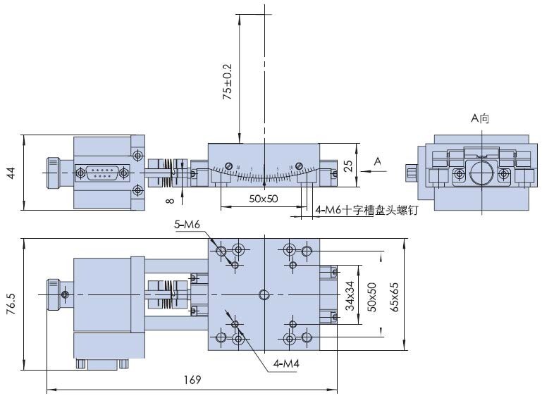 PJ110-10 Motorized Goniometer Stage, Rotation Range: +/- 10 degree