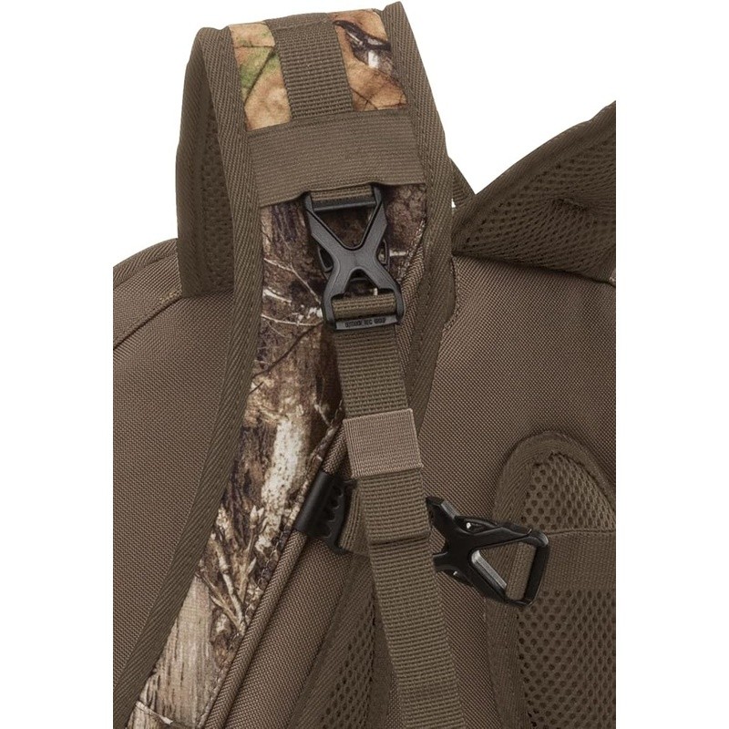 Roomy Backpack W/ Accessory Pockets Hydration Compatible Quiet Cloth Foam Straps