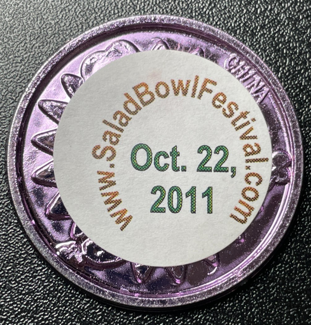 2011 Guadalupe, CA Salad Bowl Festival Token