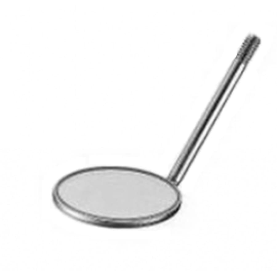 12Pk Simple Stem Front Surface Mirror Size 4 Metal Socket Type Dental