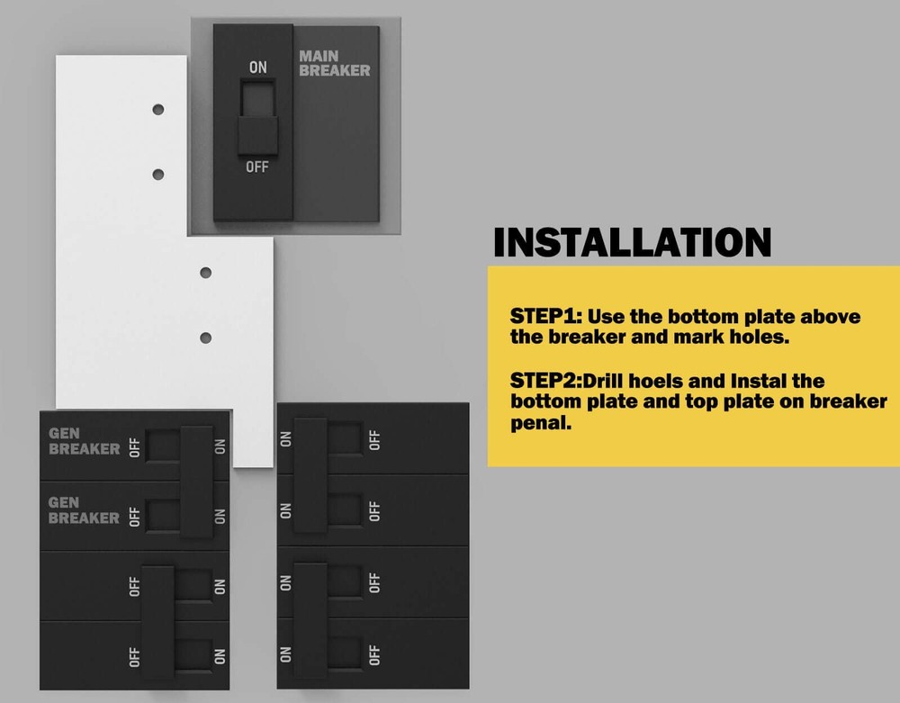 Generator Interlock Kit Compatible with Eaton Cutler Hammer CH-5 - Includes