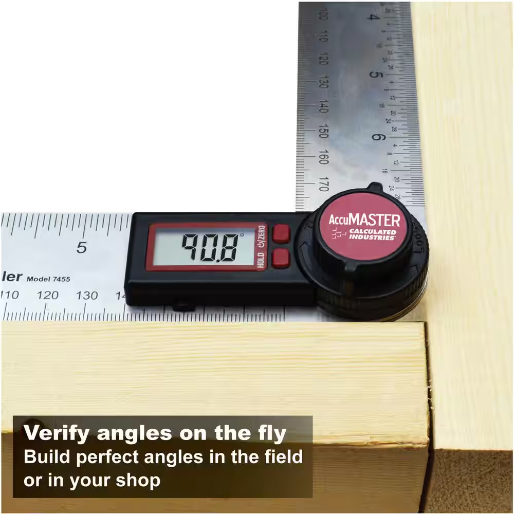 Accumaster Digital 7 In. Angle Finder Protractor & Ruler – Electronic Measuring