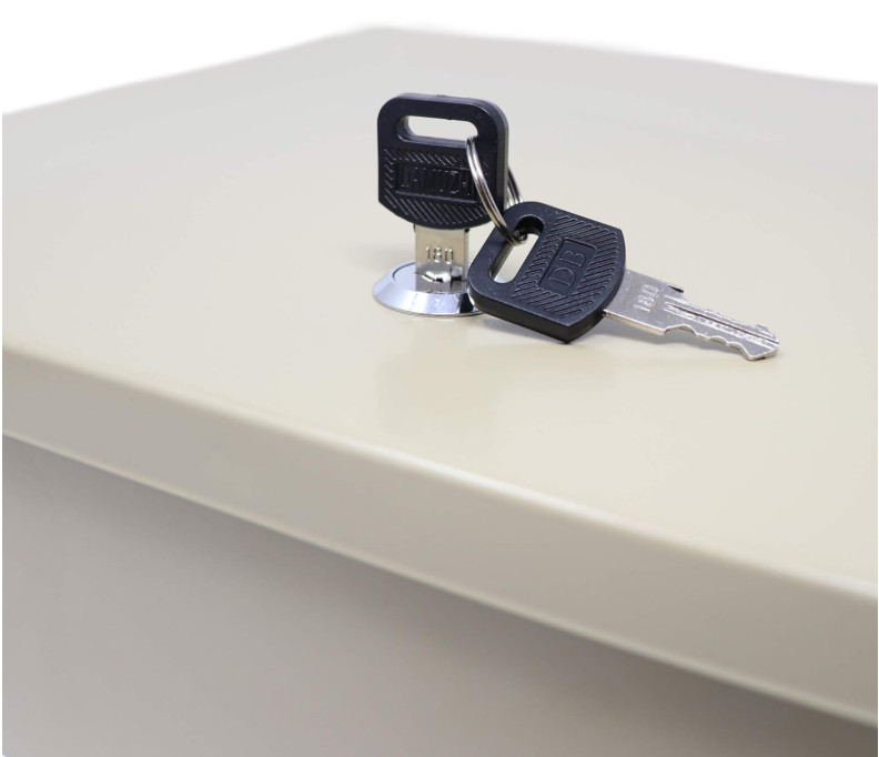 Fire-Retardant Security Safe Box with Key Lock, Portable Document Storage Box