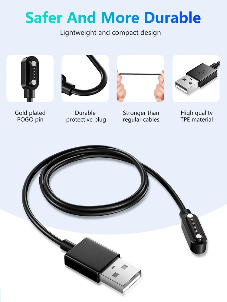 YANMONGI [2-Pack] Charger Cable Compatible with PLAUD 2-Pack USB Cable, Black