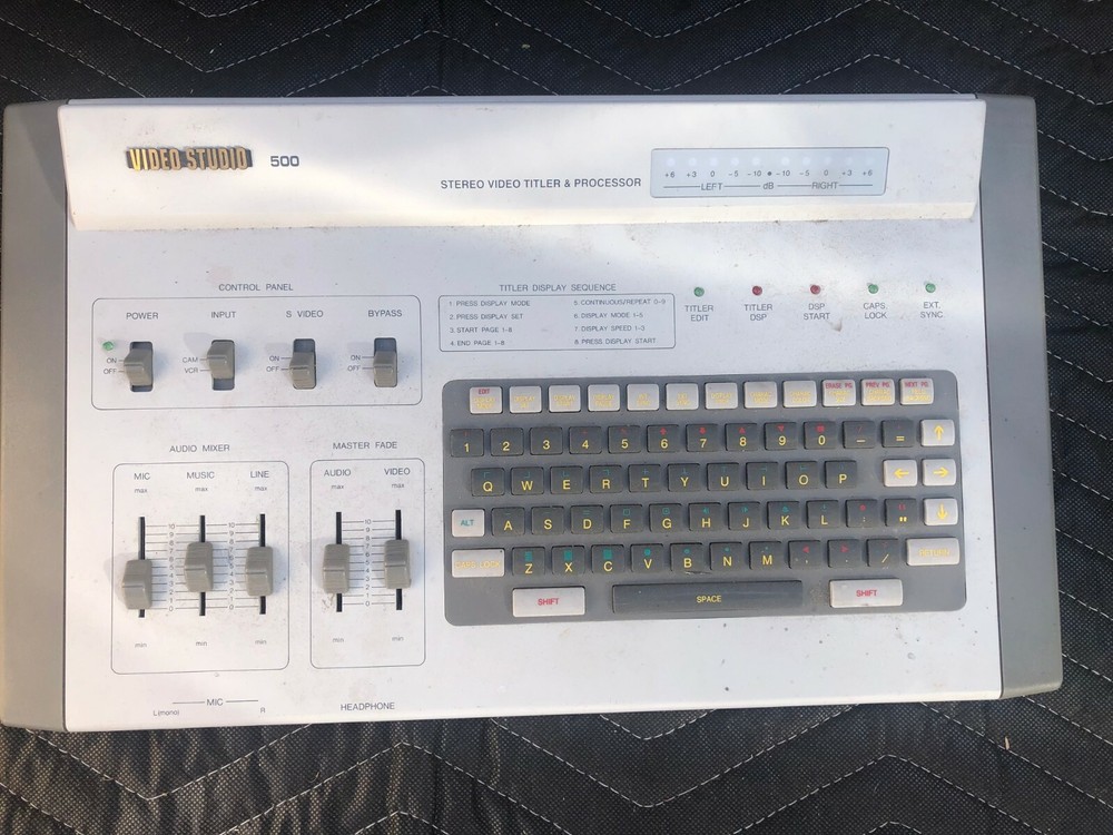 SIMA Video studio 500 stereo video titler and processor