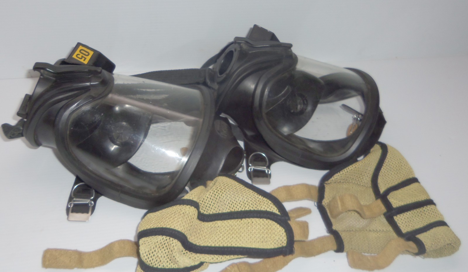 2 MSA Ultra-Elite Firehawk MMR SCBA Med. Facepieces & 2 Nightfighter Systems