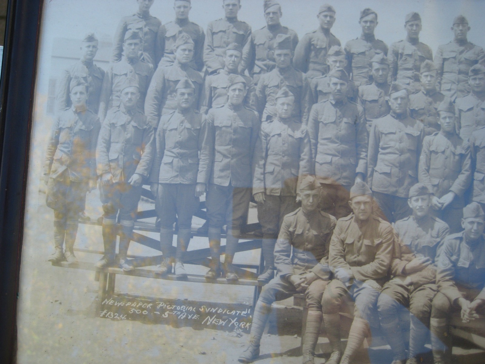 WWI 370th Aero Squadron Yardlong Back From France Named Pilot w/ Jack Russell