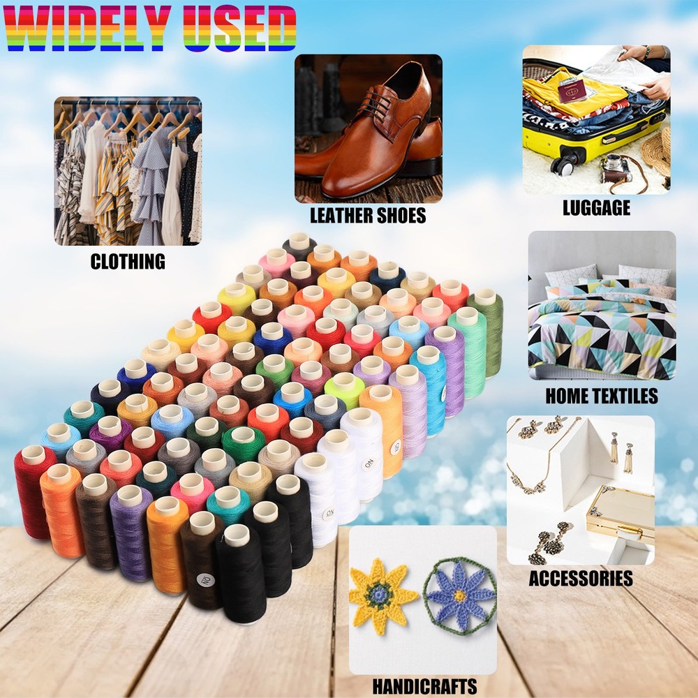 84 PCS Sewing Thread Assortment, 80 Color Thread for Sewing Machine