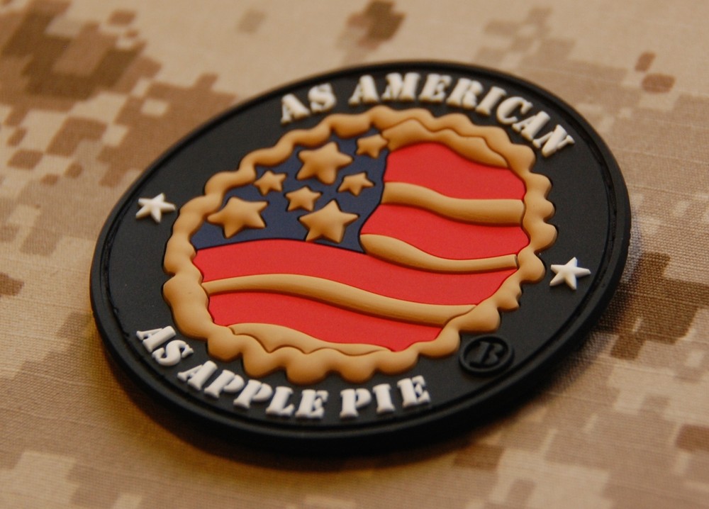 3D PVC As American As Apple Pie OAF Nation Uniform Patch 2 Per Cent 2A Hook
