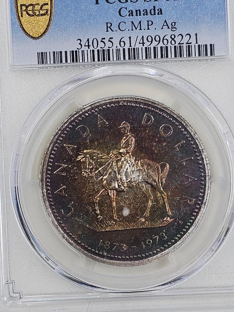 1973 S$1 PCGS SP61 Canada RCMP Ag