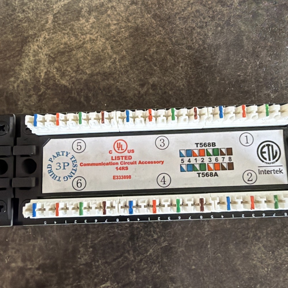 DataComm Cat 5e 24 Port Patch Panel - Model 20-5524 - USED