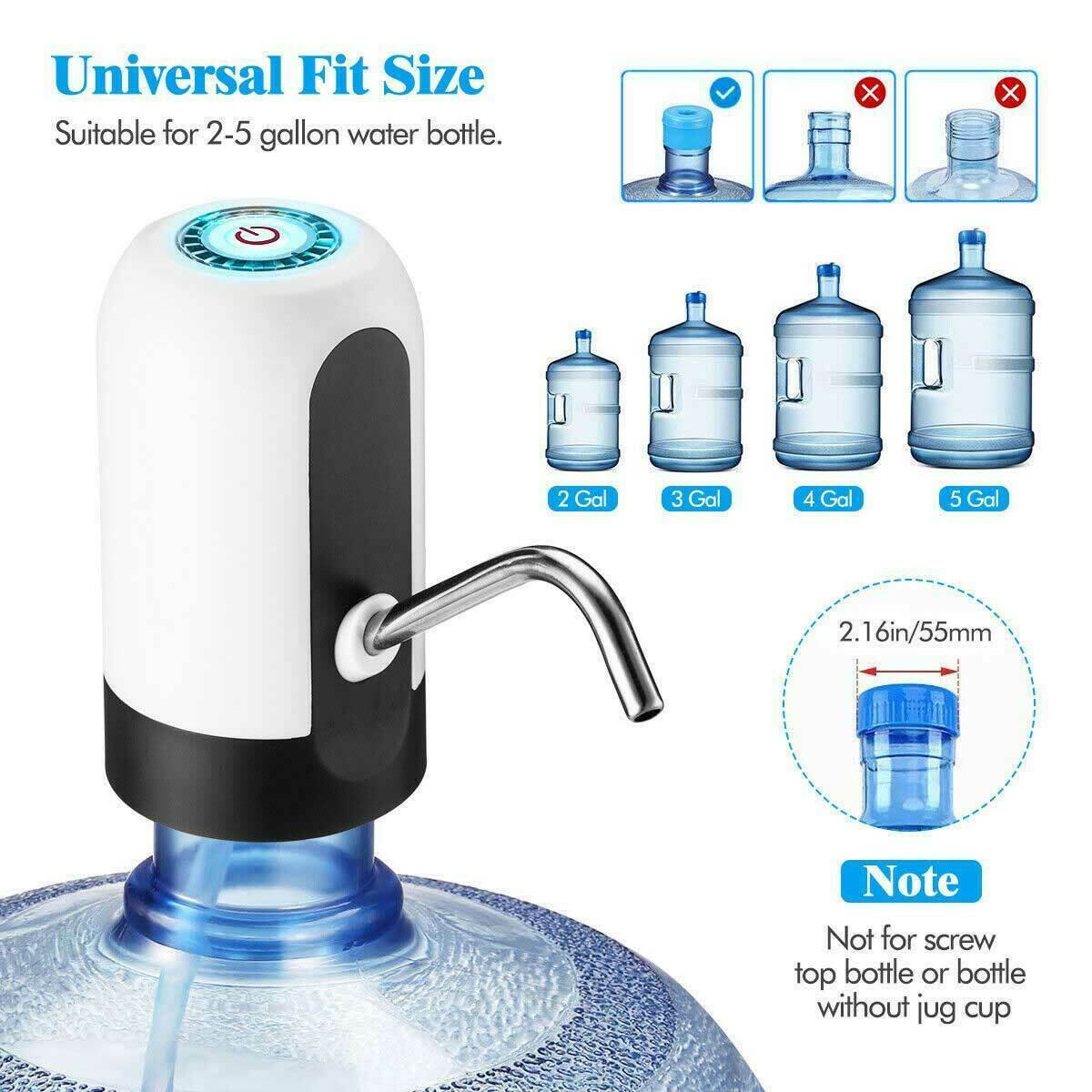 New Automatic Universal Electric Water Dispenser Pump 5 Gallon USB Bottle Switch