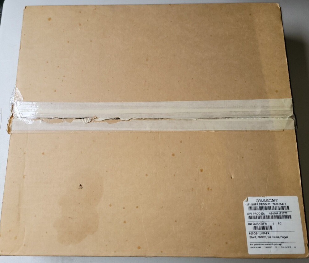 COMMSCOPE 600G2-1U-IP-FX 760055475 FIBER OPTIC 3-CASSETTE PATCH PANEL, RACK MT.