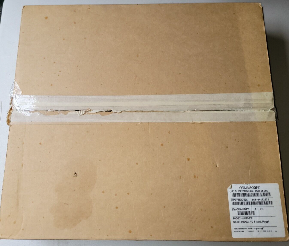 COMMSCOPE 600G2-1U-IP-FX 760055475 FIBER OPTIC 3-CASSETTE PATCH PANEL, RACK MT.