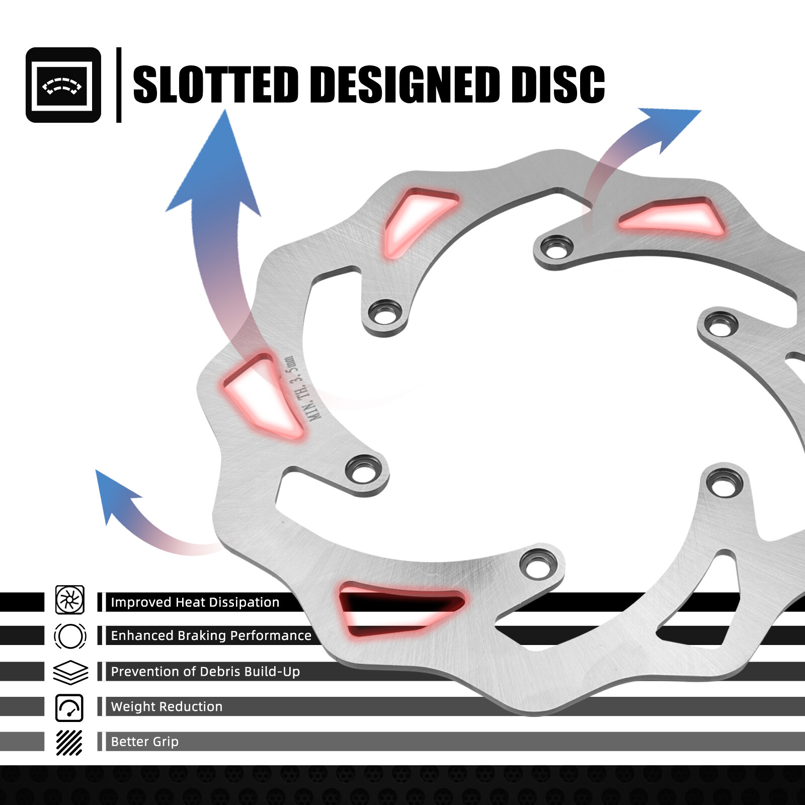 220mm Rear Brake Disc Rotor For KTM 125 150 200 250 300 350 400 450 500 525 530