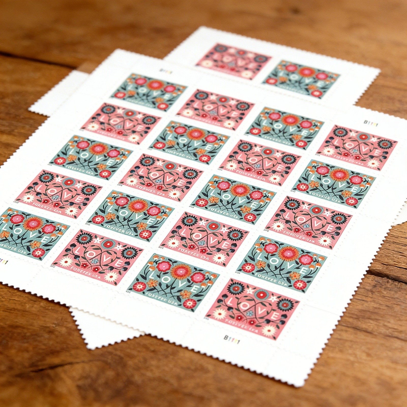 2022  Love Forever Stamps - 5 Sheets of 20 First Class Postage Scott #5660-5661