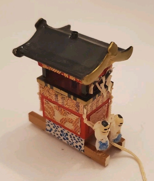 Japanese Hina Wooden Lacquer Tansu Mini Furniture Festival Cart