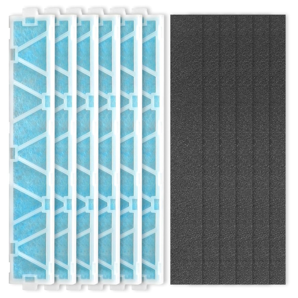 6-Pack MAC-408FT-E Replacement Filter and 6-Pack Carbon Filter Compatible with M