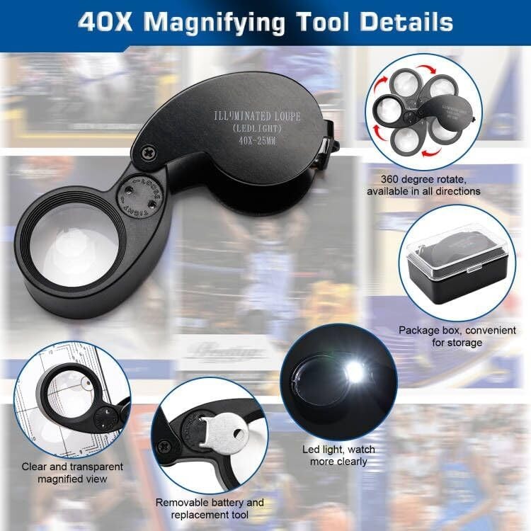 Luxiv Card Grading Centering Tool Kit, Center with 30X clear