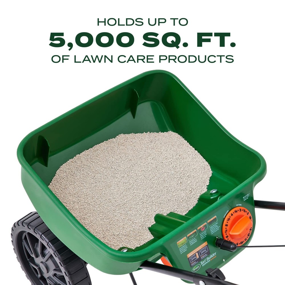 Broadcast Spreader EdgeGuard Mini for Lawn Fertilizer Grass Seed Feed
