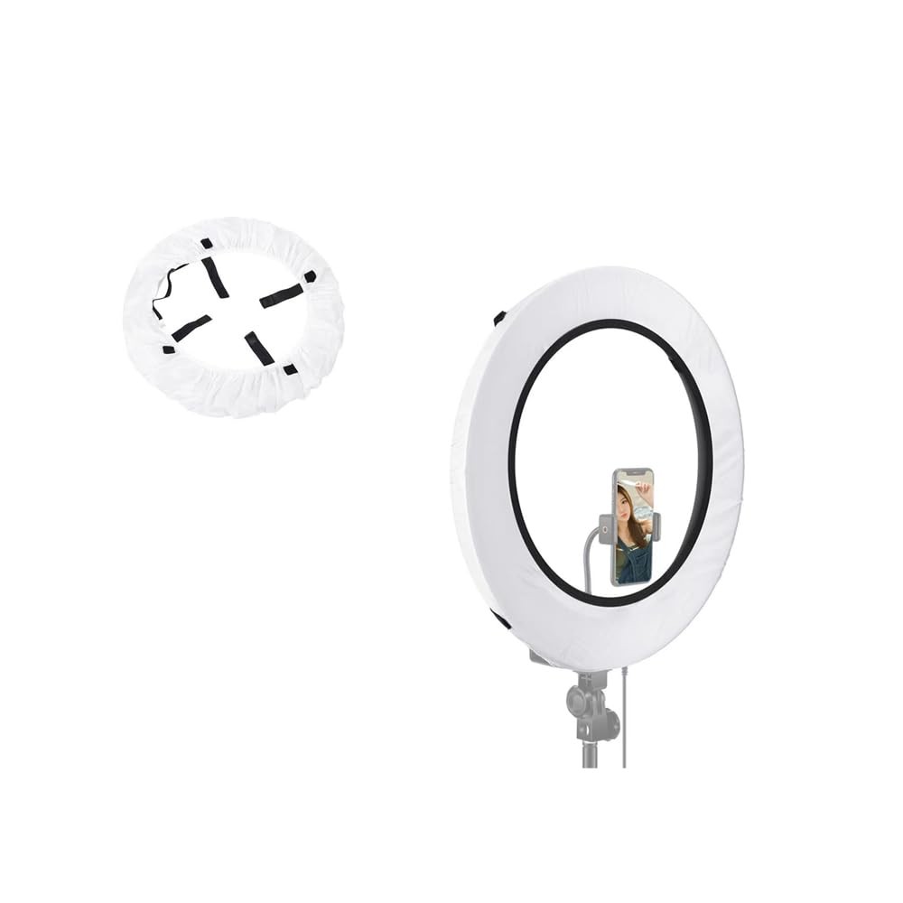 EDNEY 2 Pack Ring Ligter Diffuser Soft Elastic White (Fits 12" to 14" Ring)