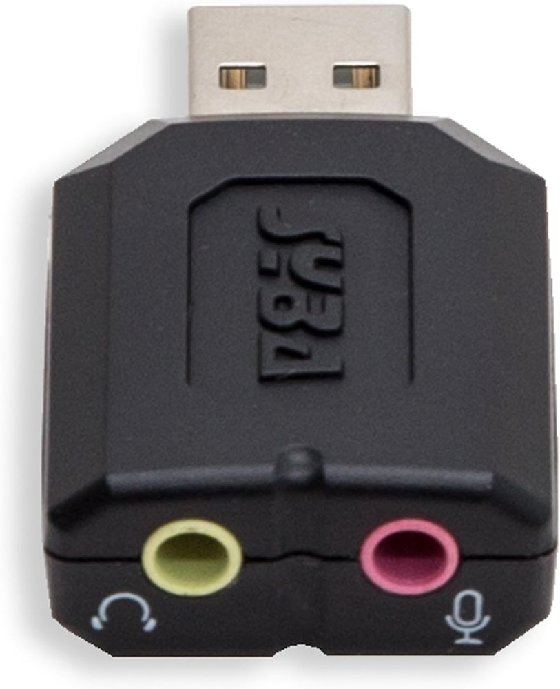 Syba external USB Stereo Sound Adapter for Windows, Mac, Linux Extra Black