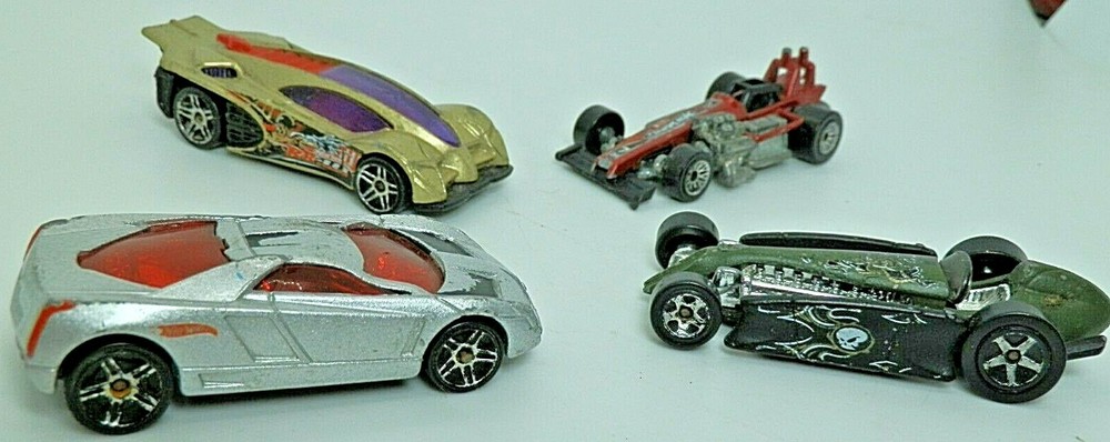 Hot Wheels, Super Car, 4 car Bundle from 1997-2002, Super Mod, Side Draft, Rocke