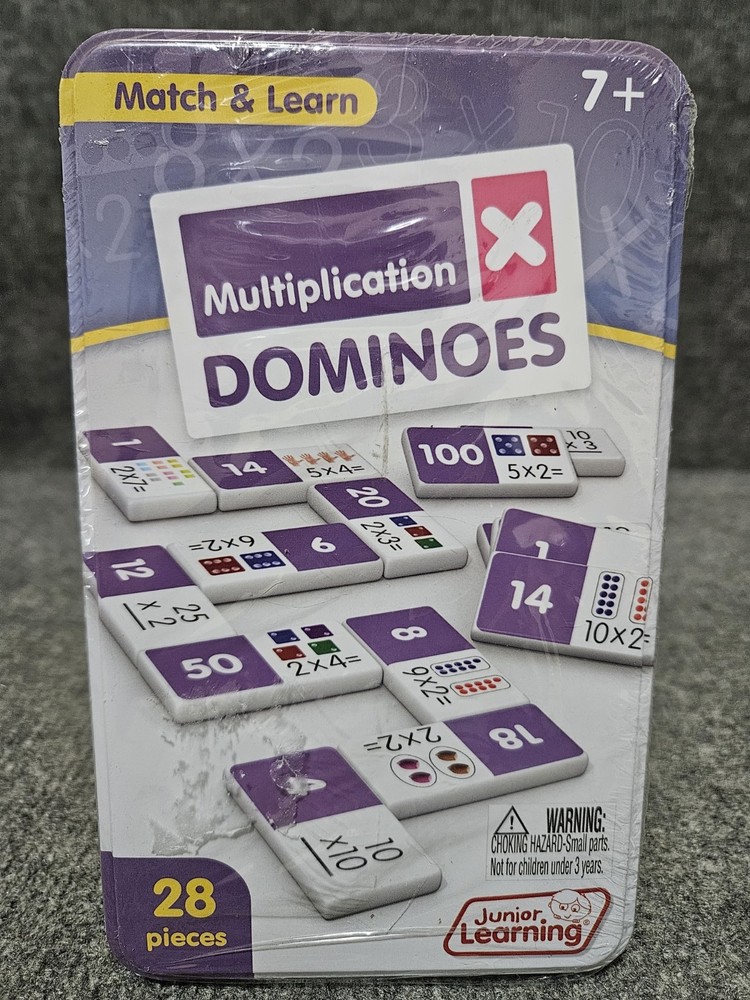 Junior Learning MULTIPLICATION DOMINOES in Tin