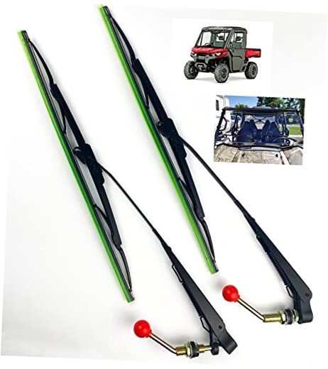 Upgraded Universal UTV Windshield Wiper Kit, Index Any Position 15.7" Style-1