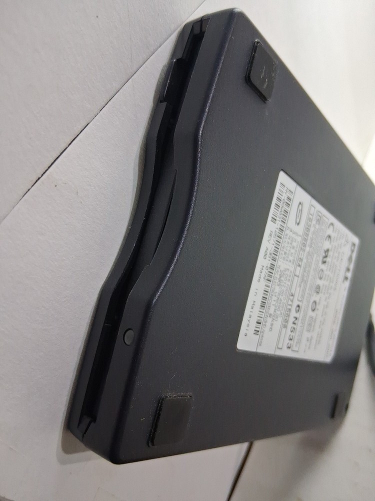 1.44 MB USB External Dell Floppy Disk Drive Module Black Excellent