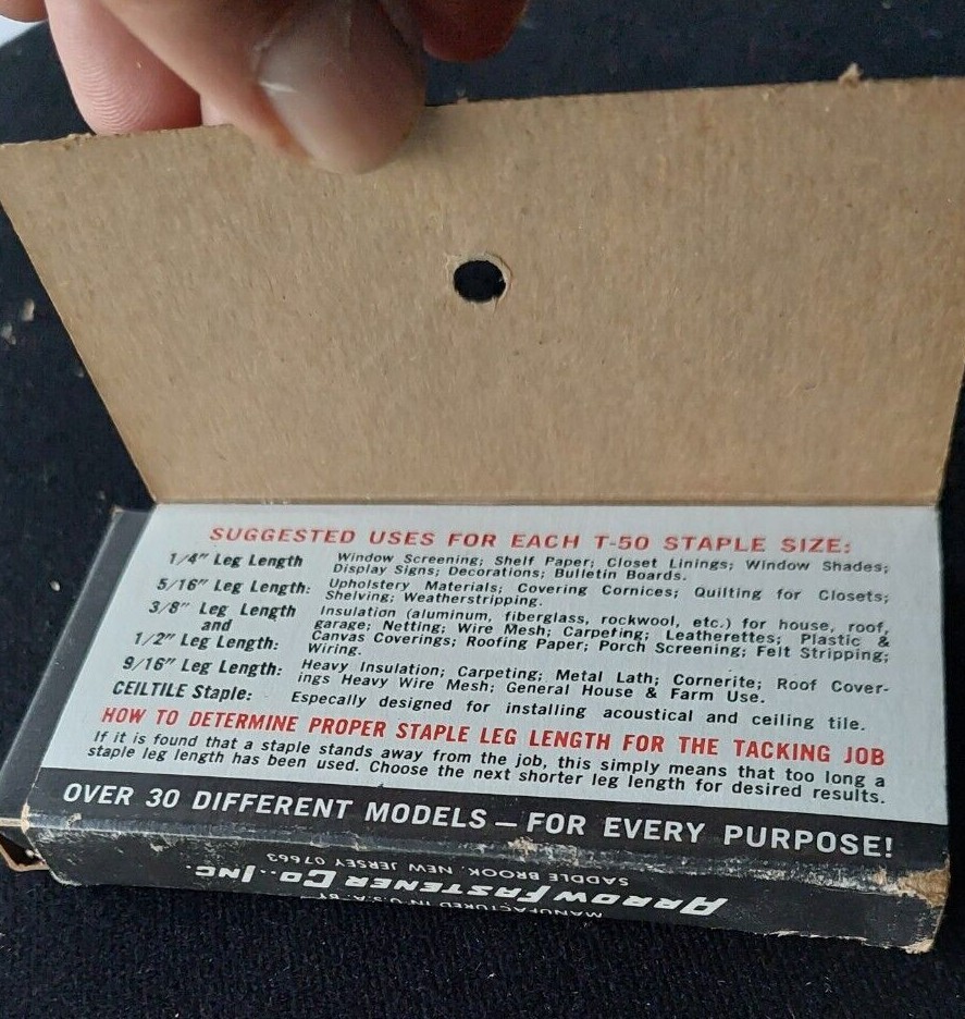 GENUINE ARROW PRECISION MADE STAPLES. TWO BOX LOT. INCOMPLETE