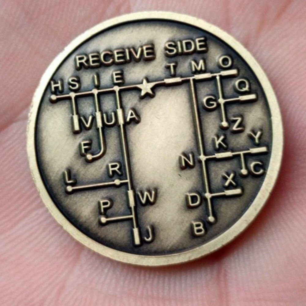 CW Morse Code Decoder Chart Medal Coin Morse Commemorative Coin Gift Prize NEW