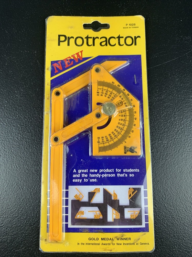 2036A  CCKL CREATOR P1028 Adjustable Protractor Multipurpose Angle Finder Yellow